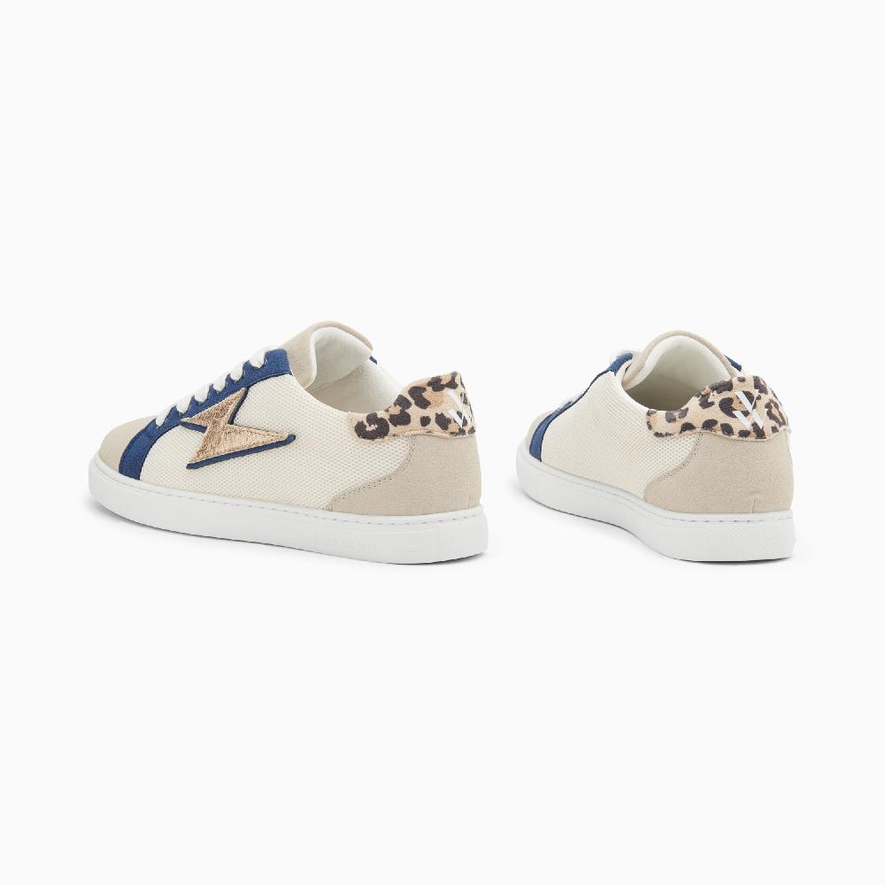 Vanessa Wu Baskets éclair Gaëlle Blanc Et Marine à Lacets