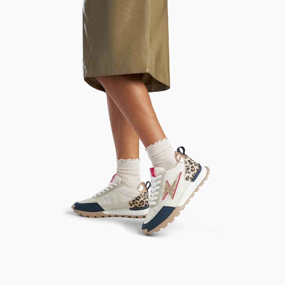 Vanessa Wu Baskets éclair Keira Blanc Et Marine à Semelle Running