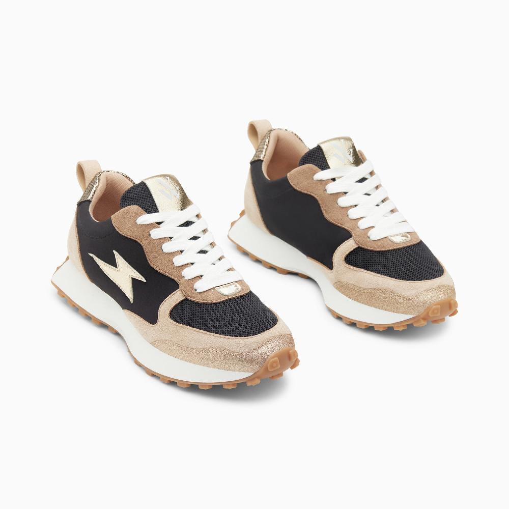 Vanessa Wu Baskets éclair Kezia Noires à Semelle Running