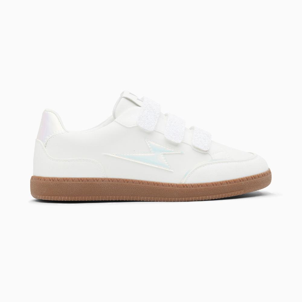 vanessa wu Baskets éclair Laurette blanches monochromes à semelle rétro