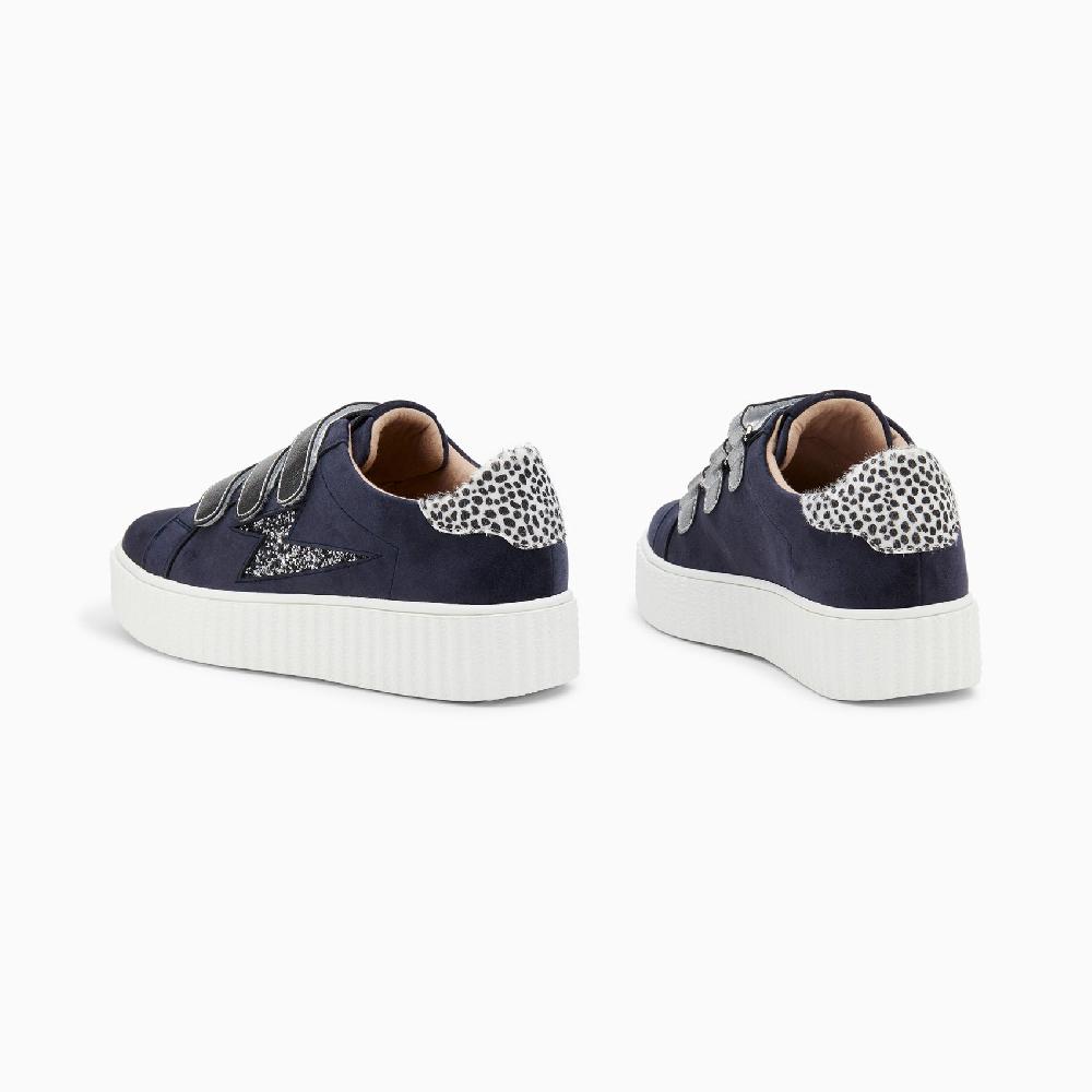 Vanessa Wu Baskets éclair Maëlle Bleu Et Anthracite à Scratchs