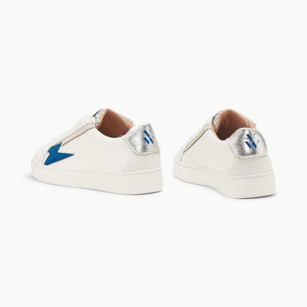 Vanessa Wu Baskets éclair Manon Bleu Et Argent à Lacets