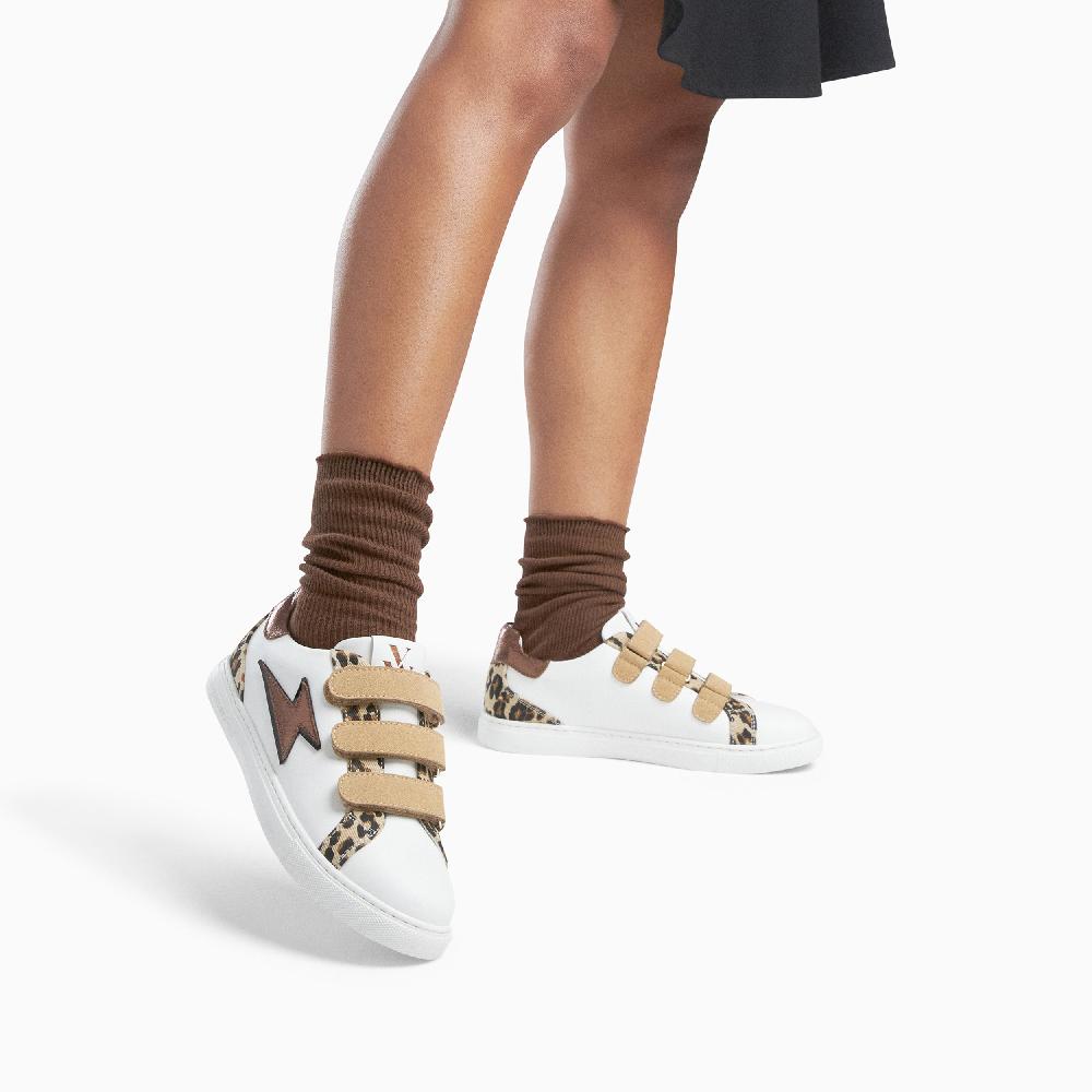 Vanessa Wu Baskets éclair Sadie Blanc Et Bronze à Scratchs