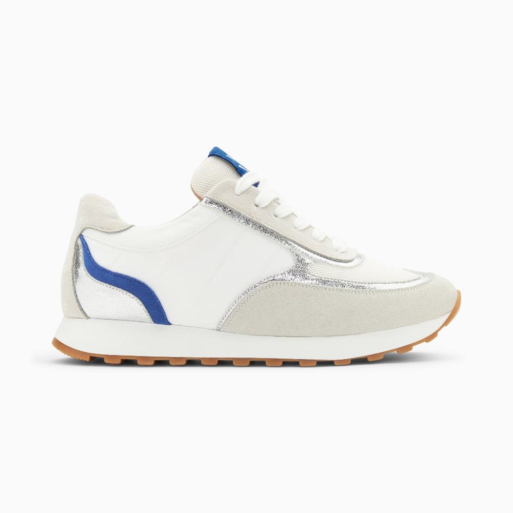 vanessa wu Baskets Lucie gris et argent à semelle running