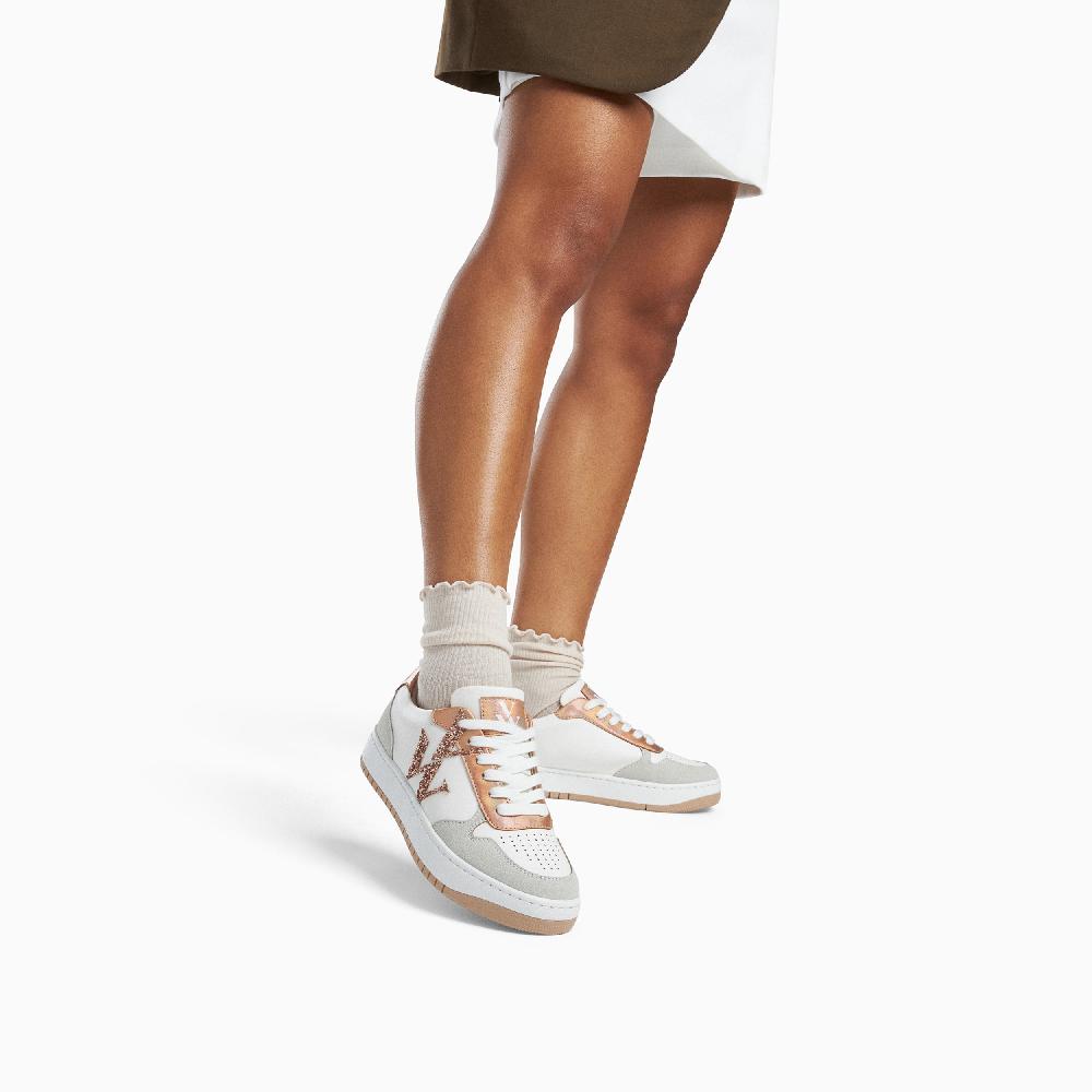 Vanessa Wu Baskets Monogramme Calie Blanc Et Rose Gold