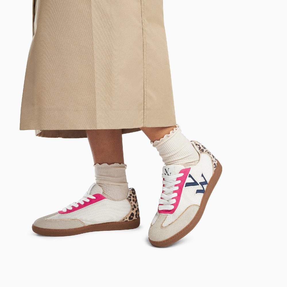 Vanessa Wu Baskets Monogramme Charlize Multicolores à Semelle Rétro