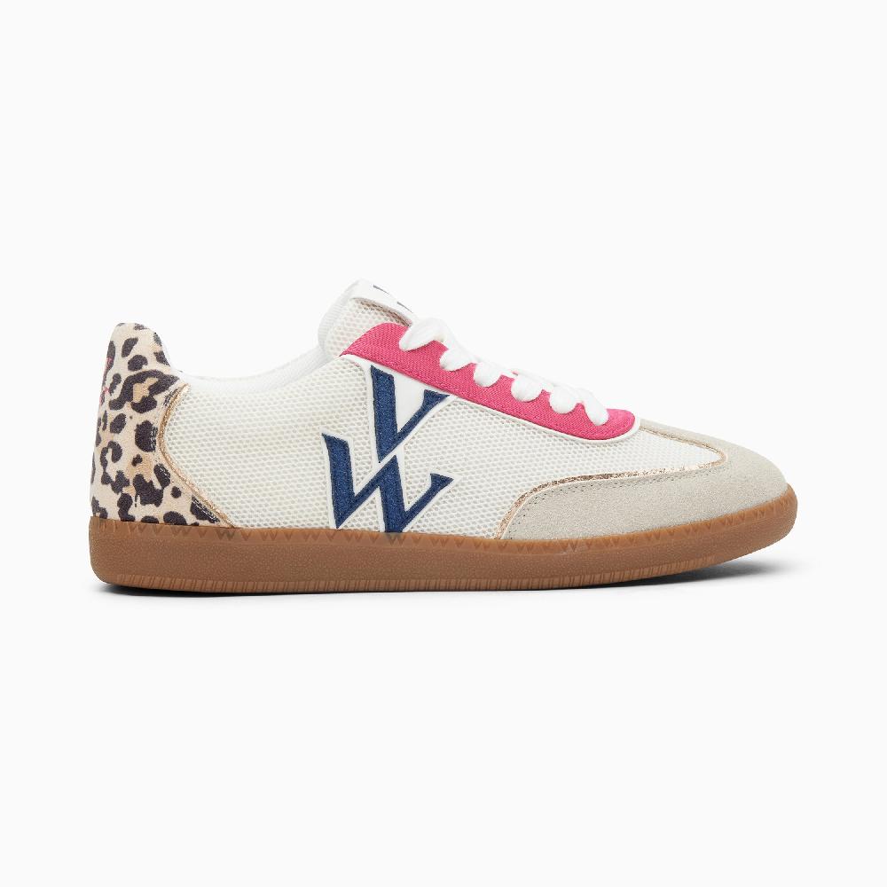 vanessa wu Baskets monogramme Charlize multicolores à semelle rétro