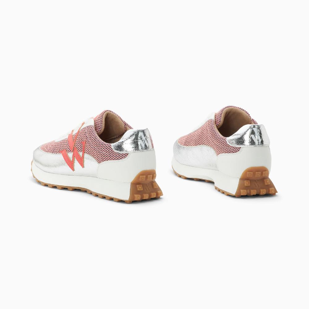 Vanessa Wu Baskets Monogramme Mona Rose Et Argent à Semelle Running