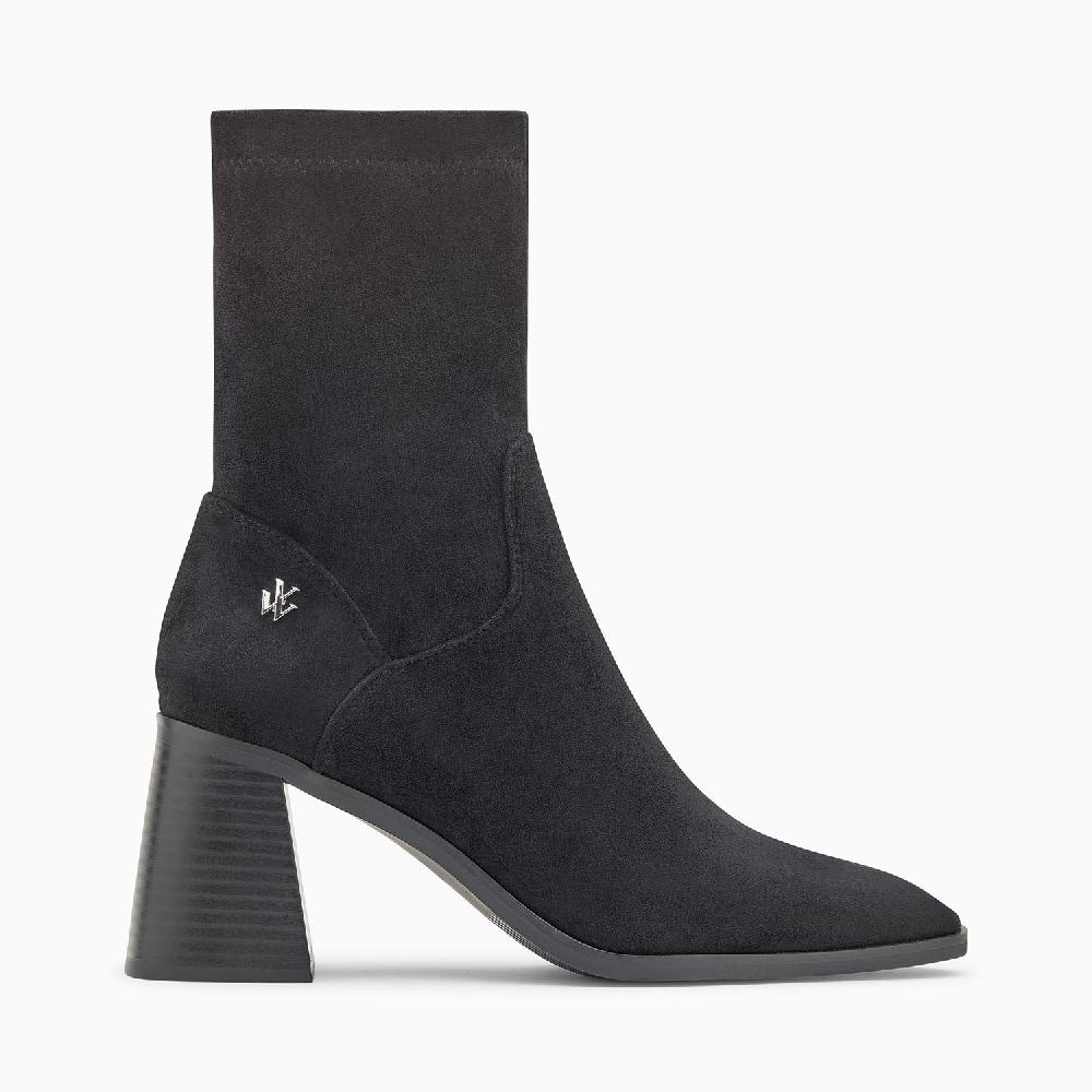 vanessa wu Bottines chaussettes Alizée noires à talon trapèze