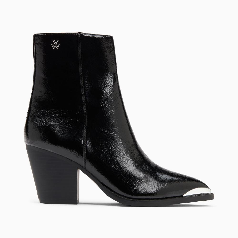 vanessa wu Bottines santiags Amandine noires à talon