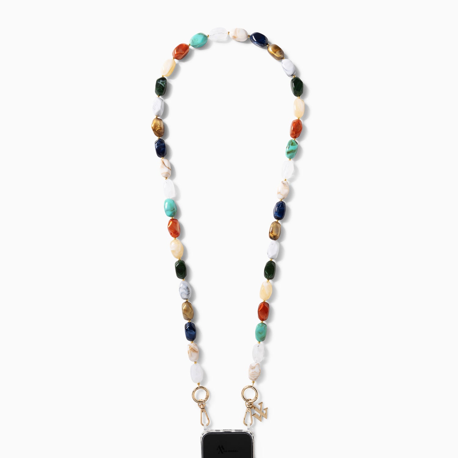 vanessa wu Chaîne de téléphone Livia en pierres multicolores