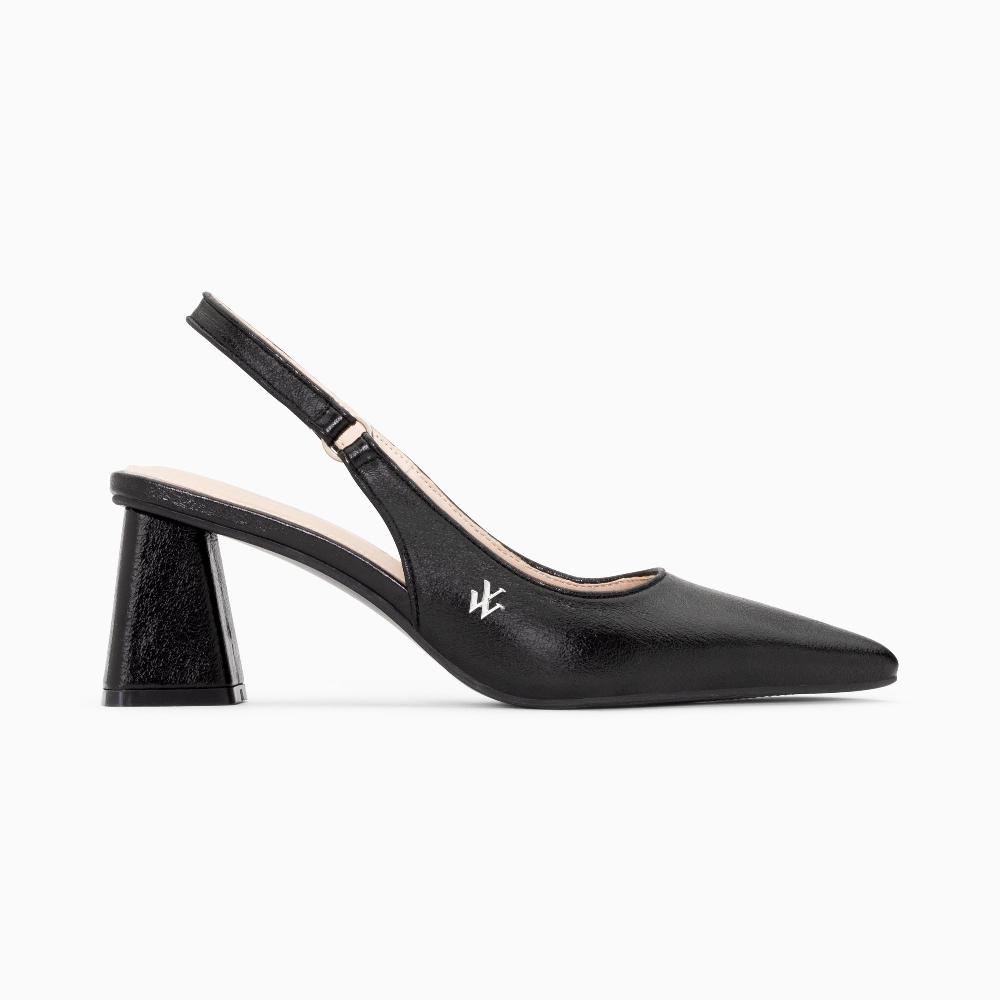 vanessa wu Escarpins slingback Lara noirs à bout pointu
