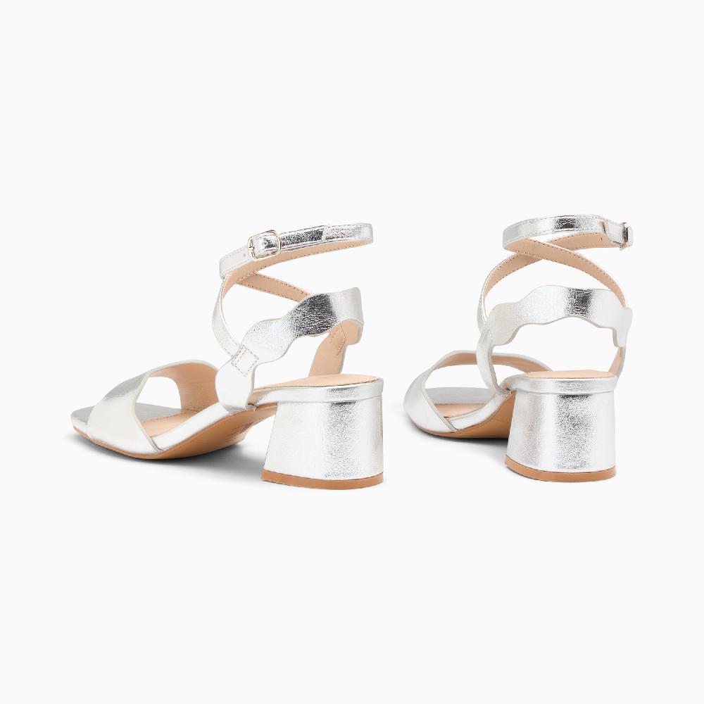 Vanessa Wu Sandales à Talon Melodie Argent à Brides