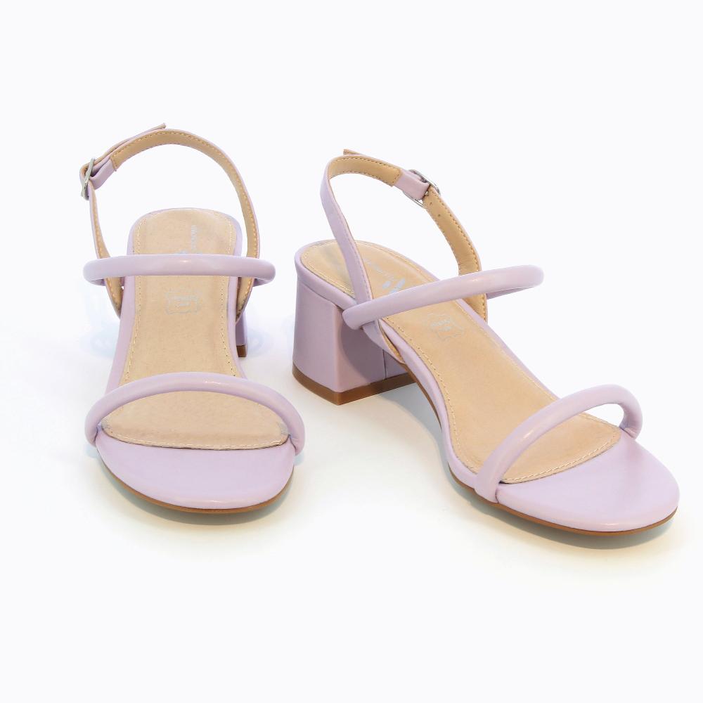 Vanessa Wu Sandales à Talon Minimalistes Oriane Lilas
