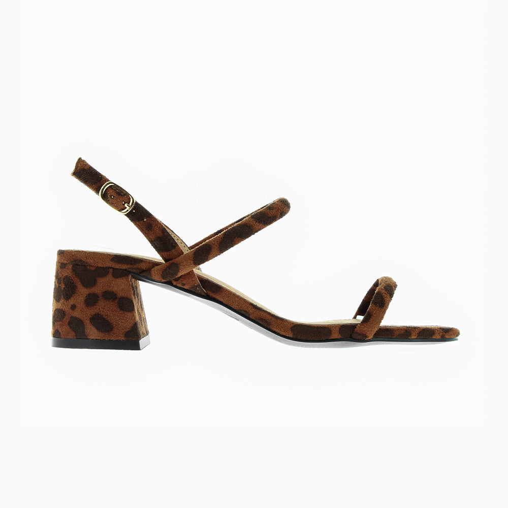 vanessa wu Sandales à talon minimalistes Romy léopard