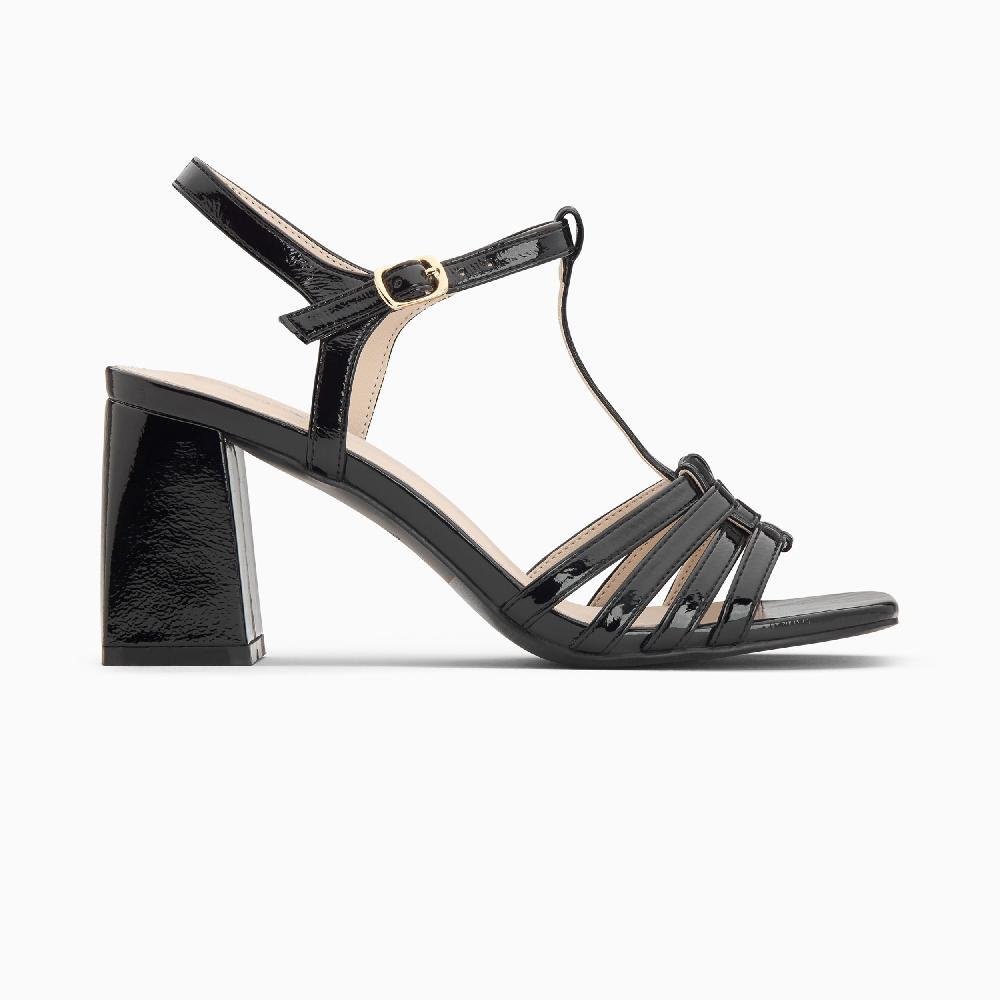 vanessa wu Sandales Alex multibrides noires à talon haut