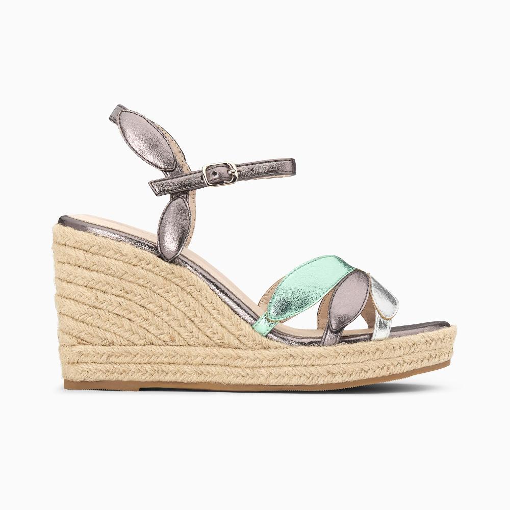 vanessa wu Sandales compensées Lenaëlle multicolores