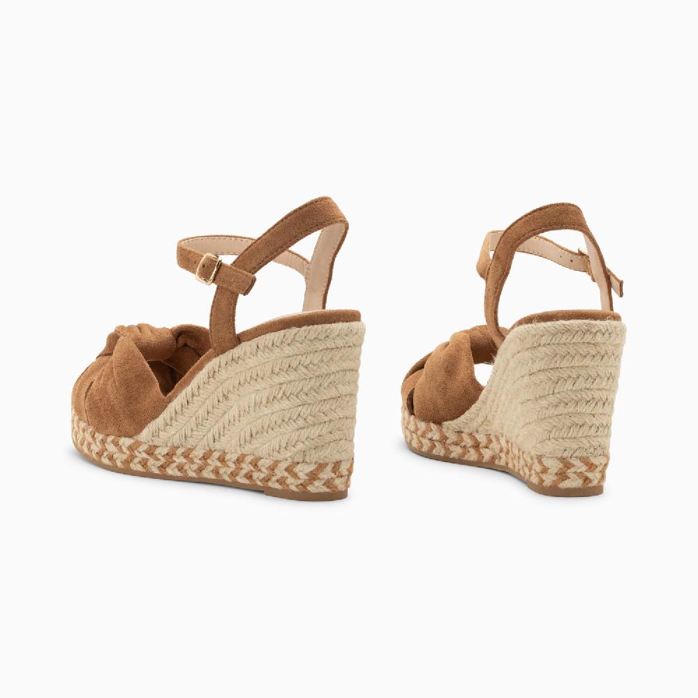 Vanessa Wu Sandales Compensées Nouées Georgina Camel