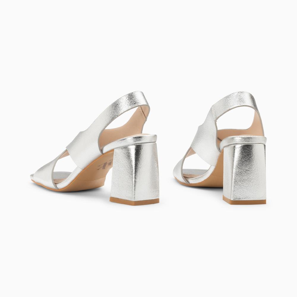 Vanessa Wu Sandales Lauren Argent à Brides Croisées Et Talon Haut