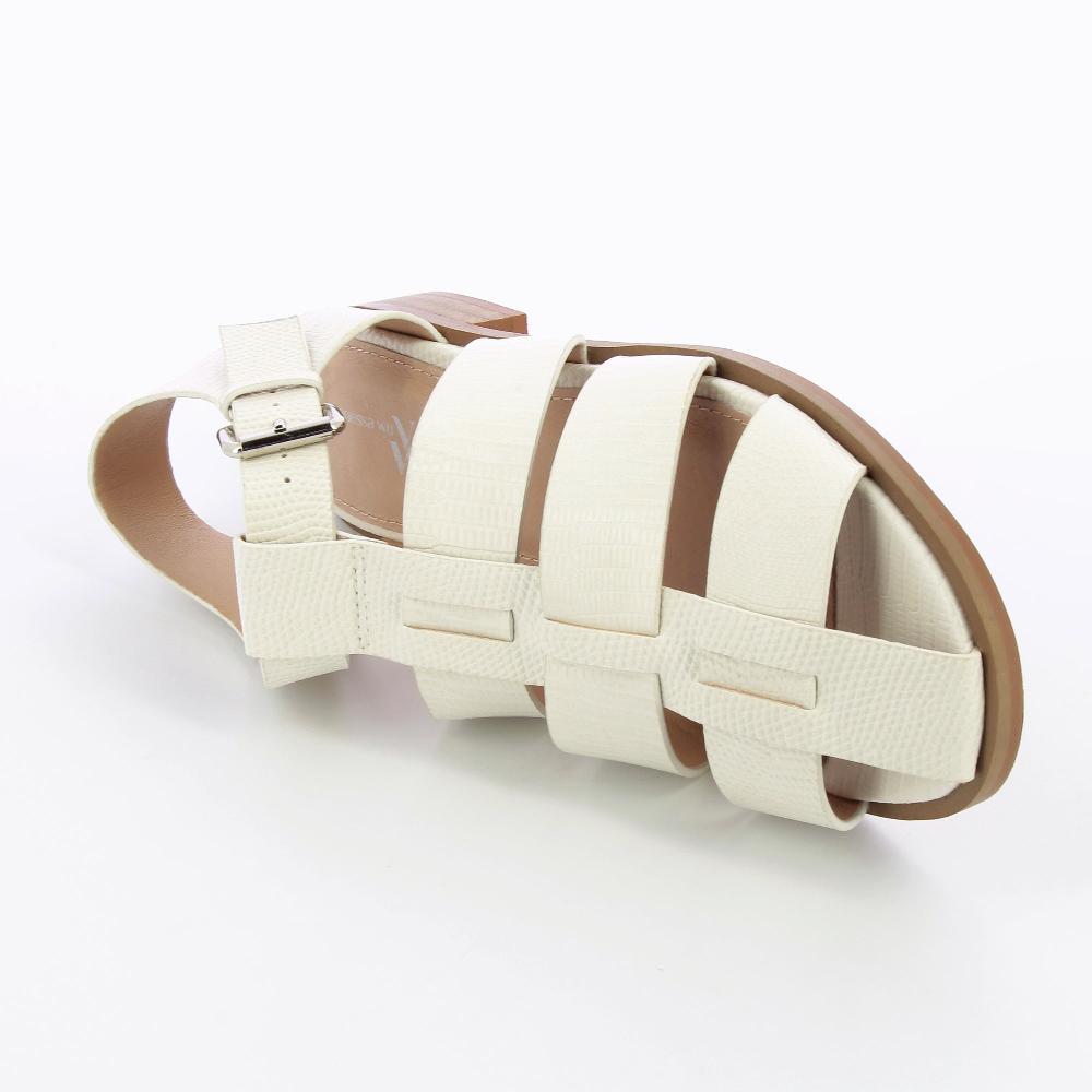 Vanessa Wu Sandales Plates Arielle Blanches Style Pêcheur