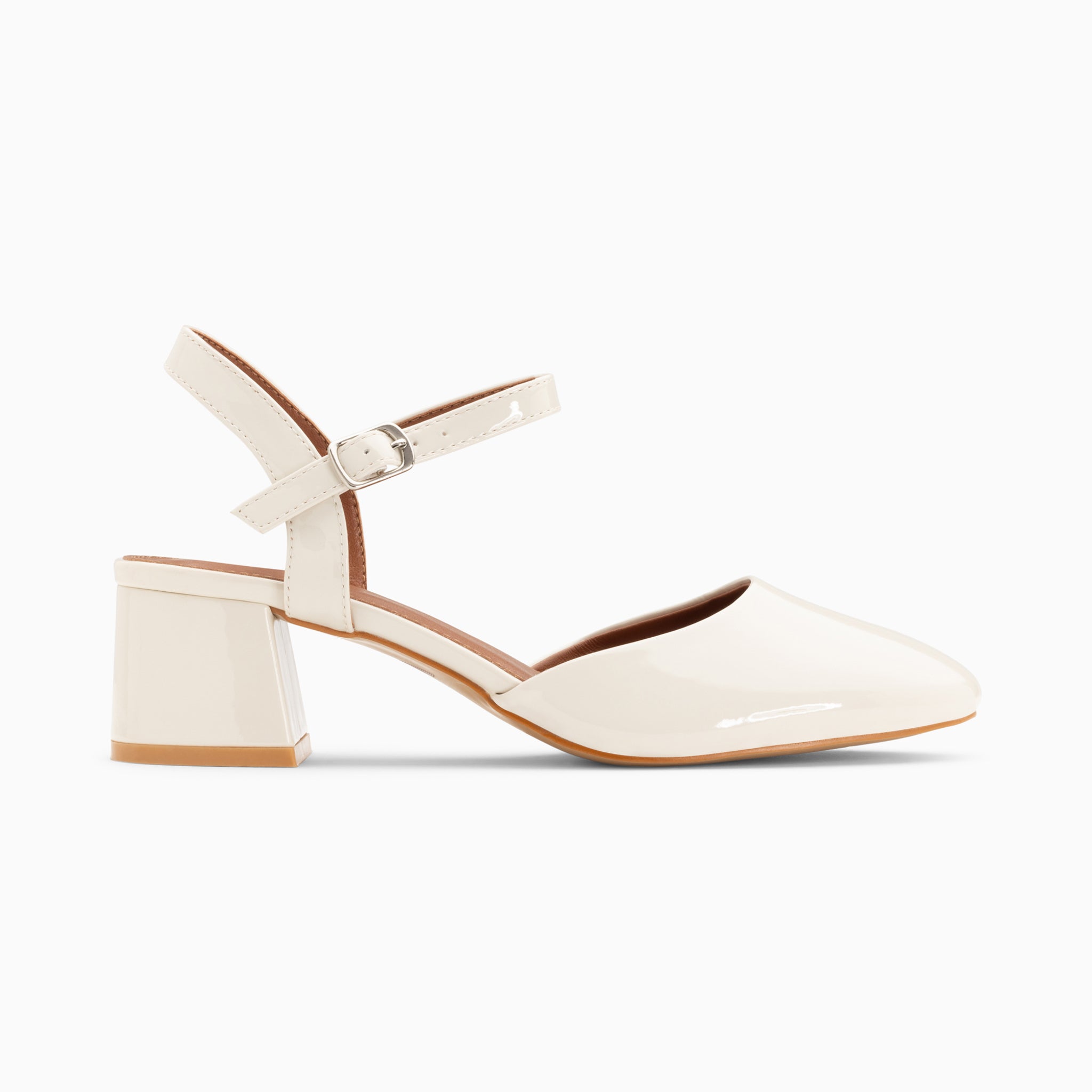 vanessa wu Babies à talon Angelica ivoire vernies