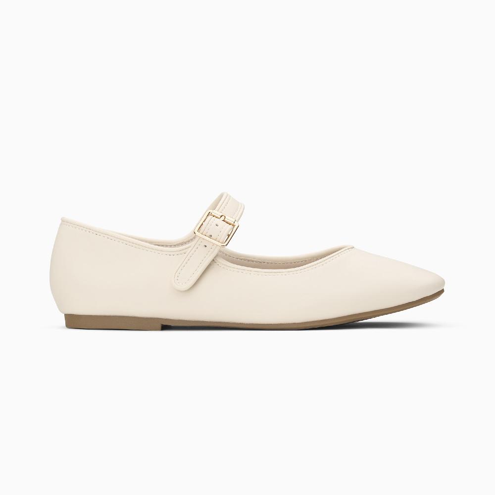 vanessa wu Ballerines Yaëlle ivoire à bride