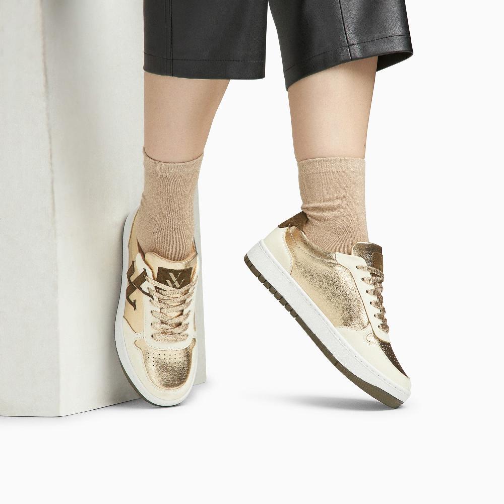 Vanessa Wu Baskets Monogramme Cidem Or Et Kaki