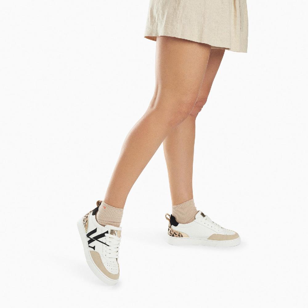 Vanessa Wu Baskets Monogramme Luna Blanc Et Noir