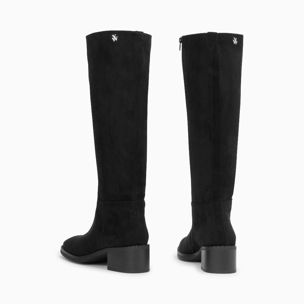 Vanessa Wu Bottes Irina Noires En Suédine