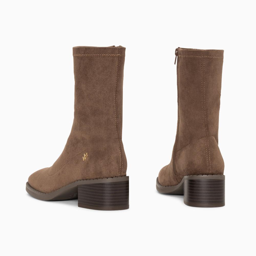 Vanessa Wu Bottines Chaussettes Bobby Taupe