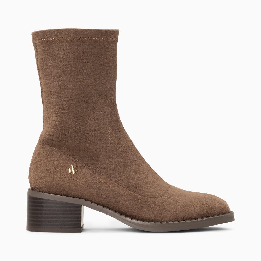 vanessa wu Bottines chaussettes Bobby taupe