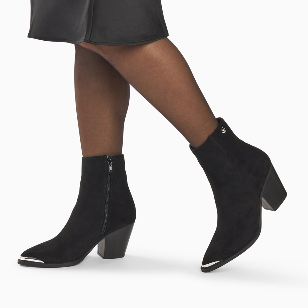 Vanessa Wu Bottines Santiags Jenn Noires à Talon