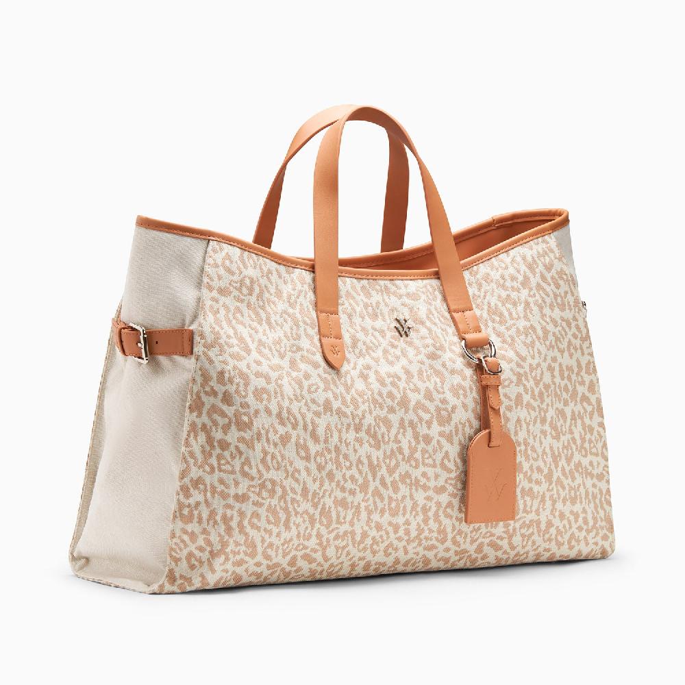 Vanessa Wu Cabas Oversize Bethany Léopard Et Camel