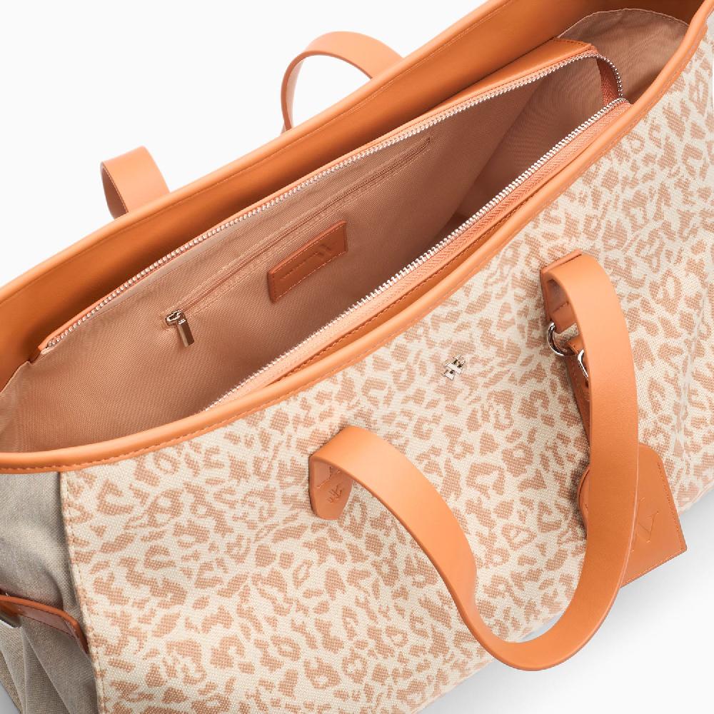 Vanessa Wu Cabas Oversize Bethany Léopard Et Camel