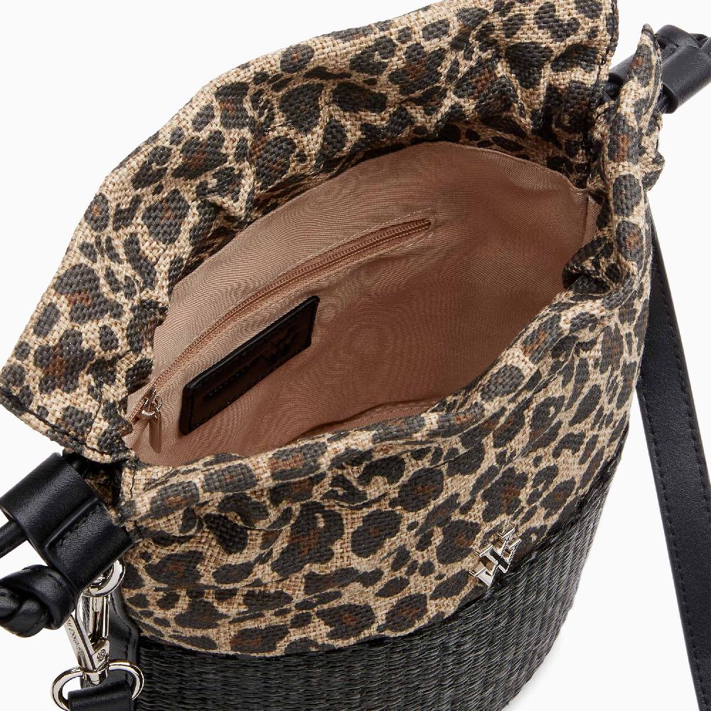 Vanessa Wu Mini Panier Bourse Lilly Léopard