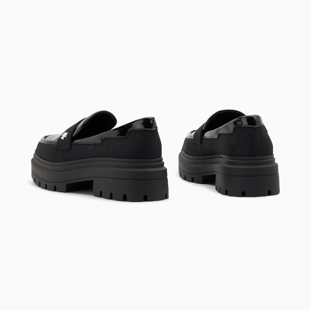 Vanessa Wu Mocassins Lola Noirs à Semelle Crantée