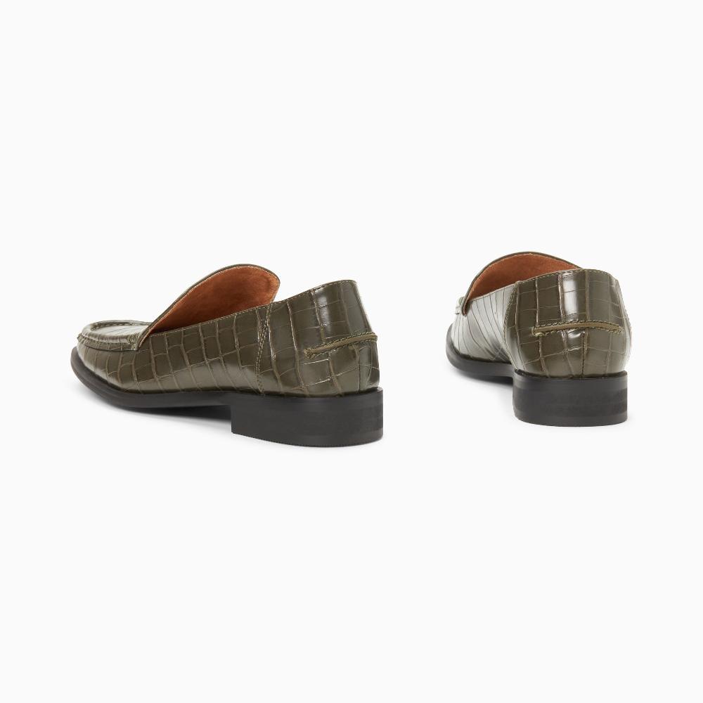 Vanessa Wu Mocassins Marianne Kaki Croco