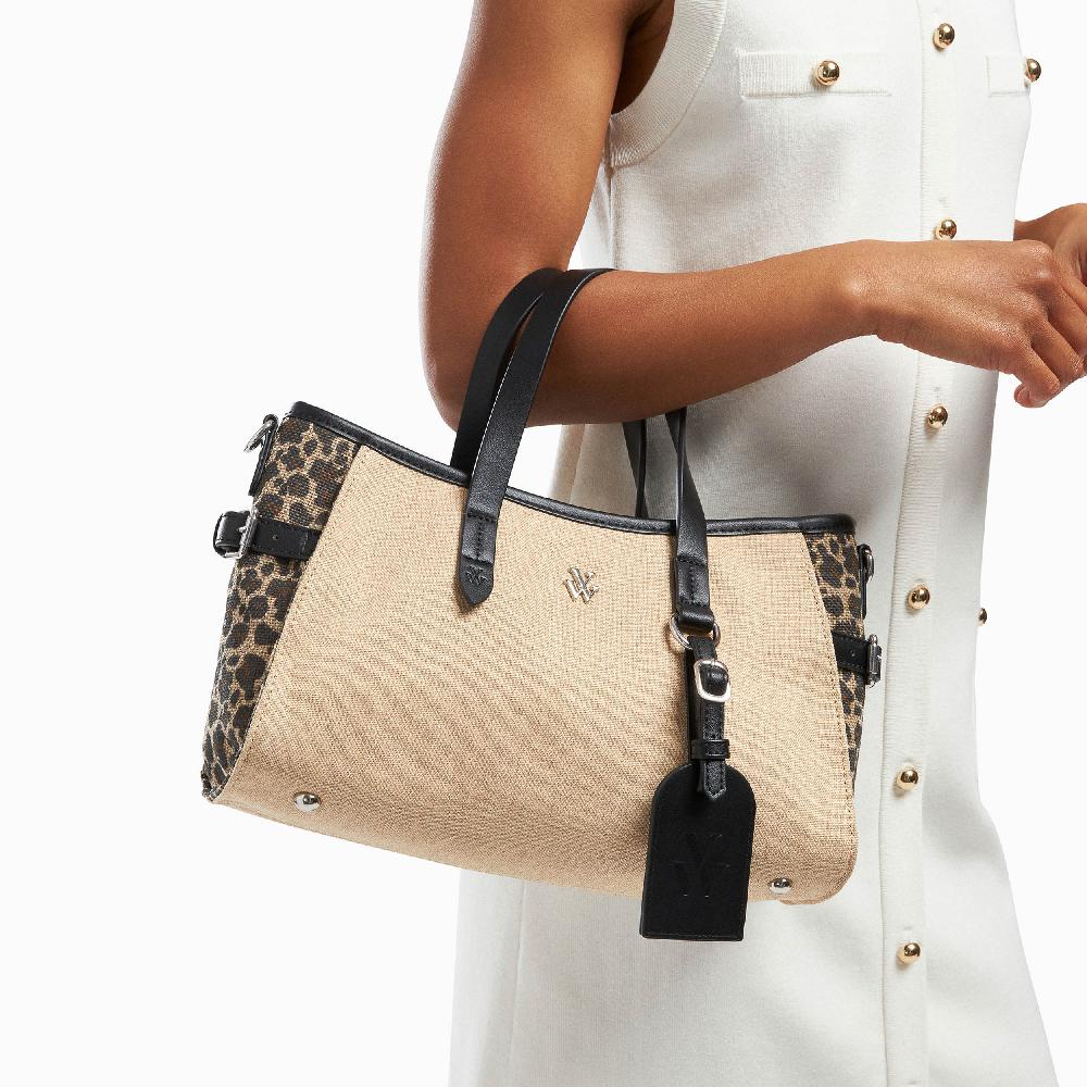 Vanessa Wu Sac à Main Bethany Beige Et Noir