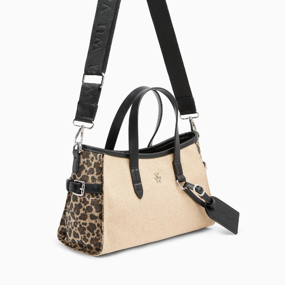 Vanessa Wu Sac à Main Bethany Beige Et Noir