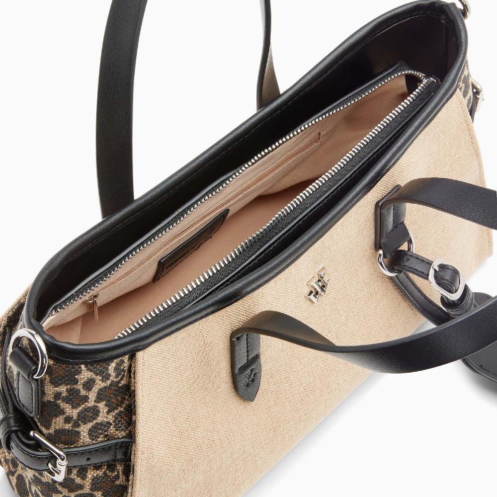 Vanessa Wu Sac à Main Bethany Beige Et Noir