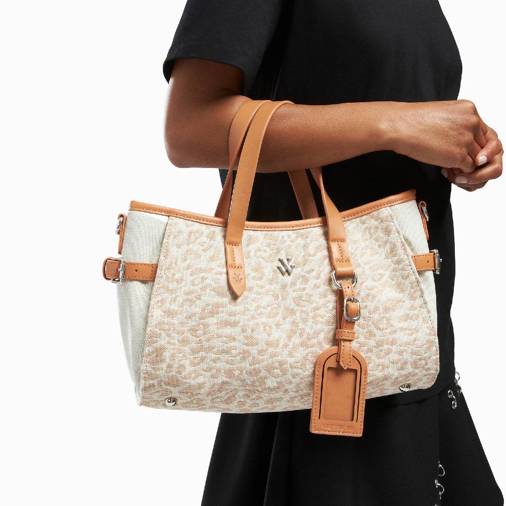 Vanessa Wu Sac à Main Bethany Léopard Et Camel