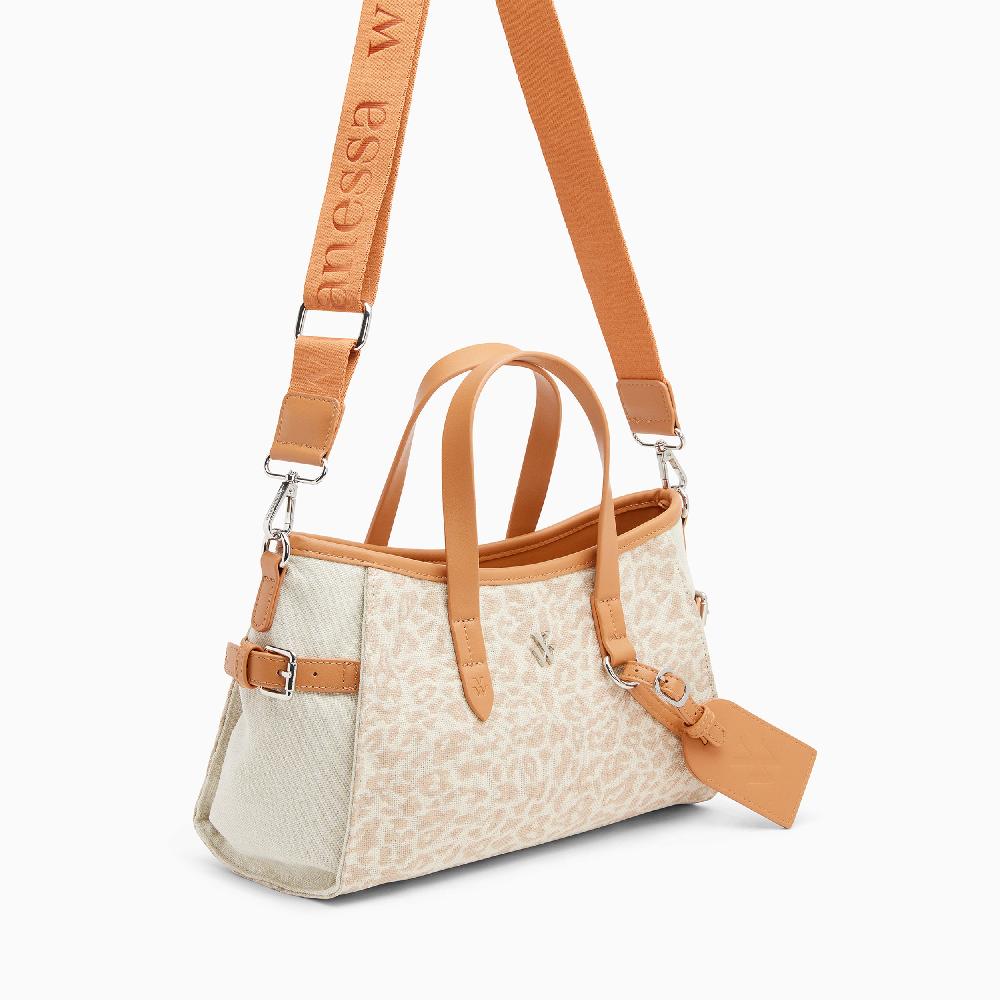 Vanessa Wu Sac à Main Bethany Léopard Et Camel