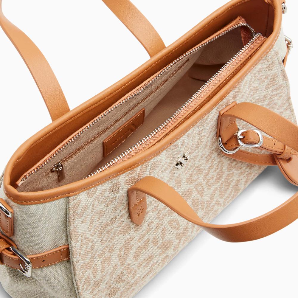 Vanessa Wu Sac à Main Bethany Léopard Et Camel