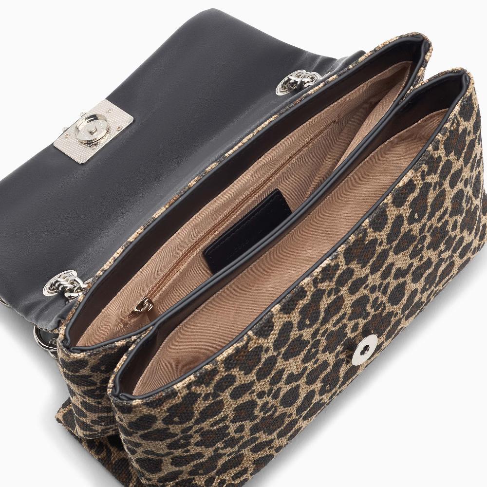 Vanessa Wu Sac à Main Naomi Léopard à Chaîne