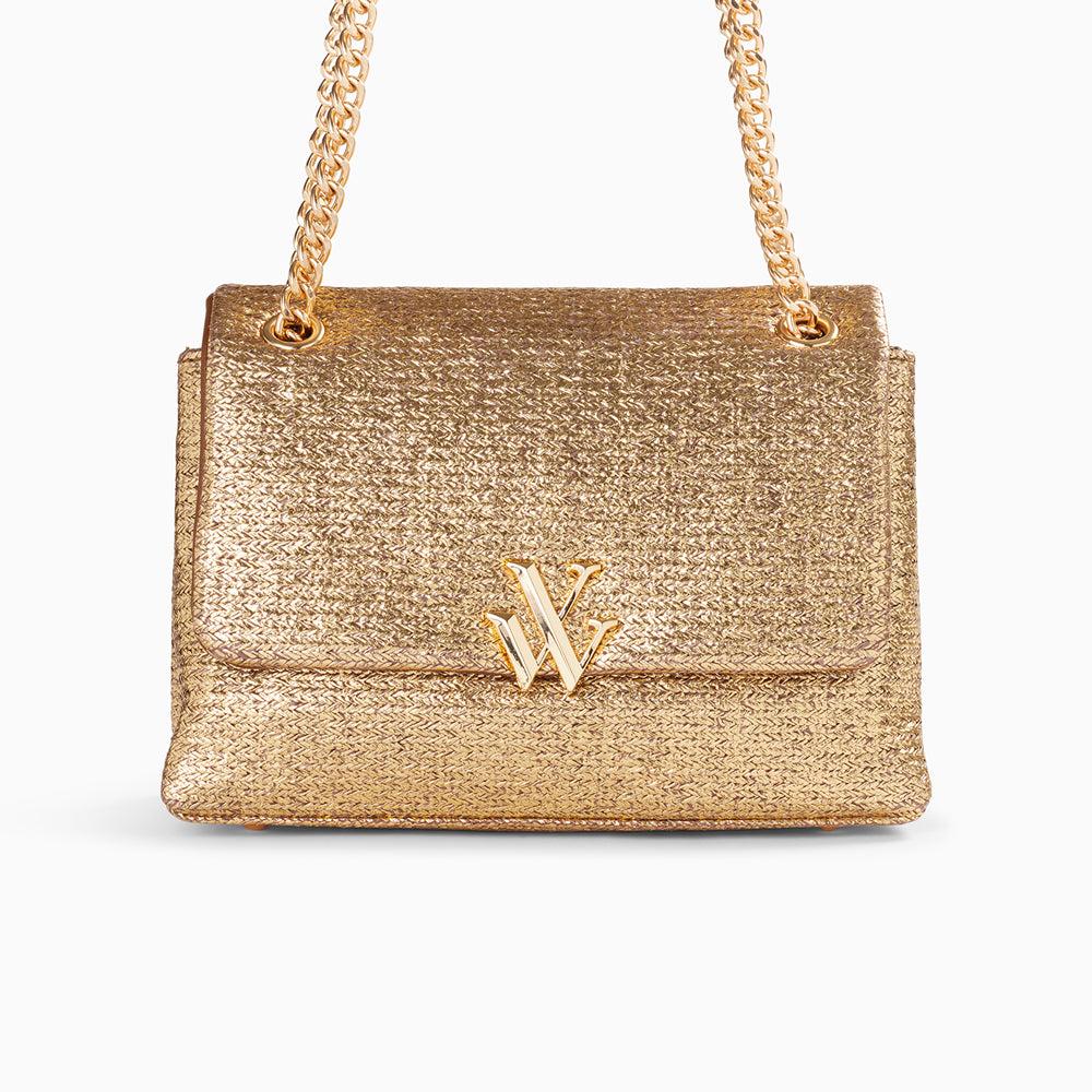 vanessa wu Sac à main Naomi or à chaîne