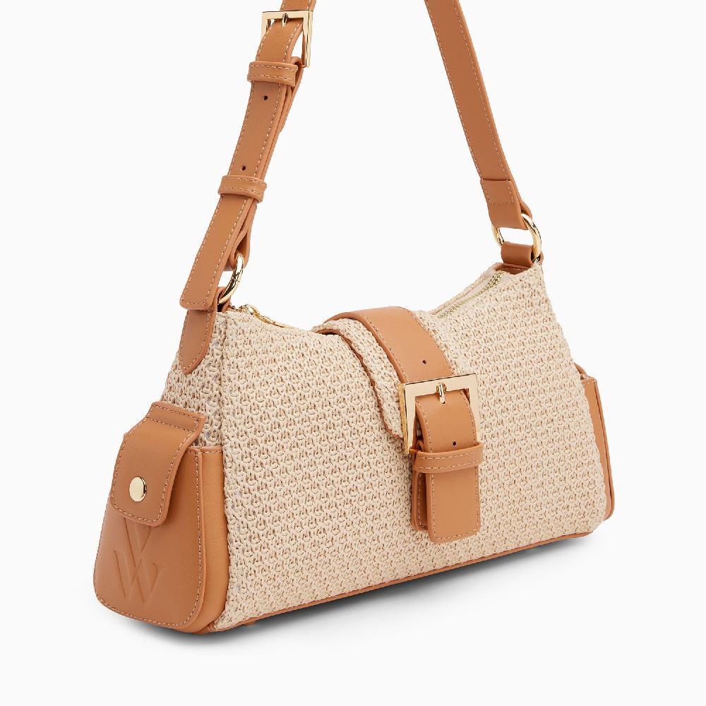Vanessa Wu Sac Baguette Ruby Camel