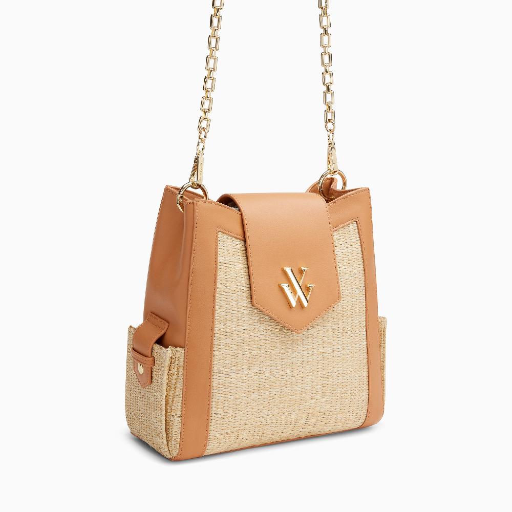 Vanessa Wu Sac Bourse Harper Camel