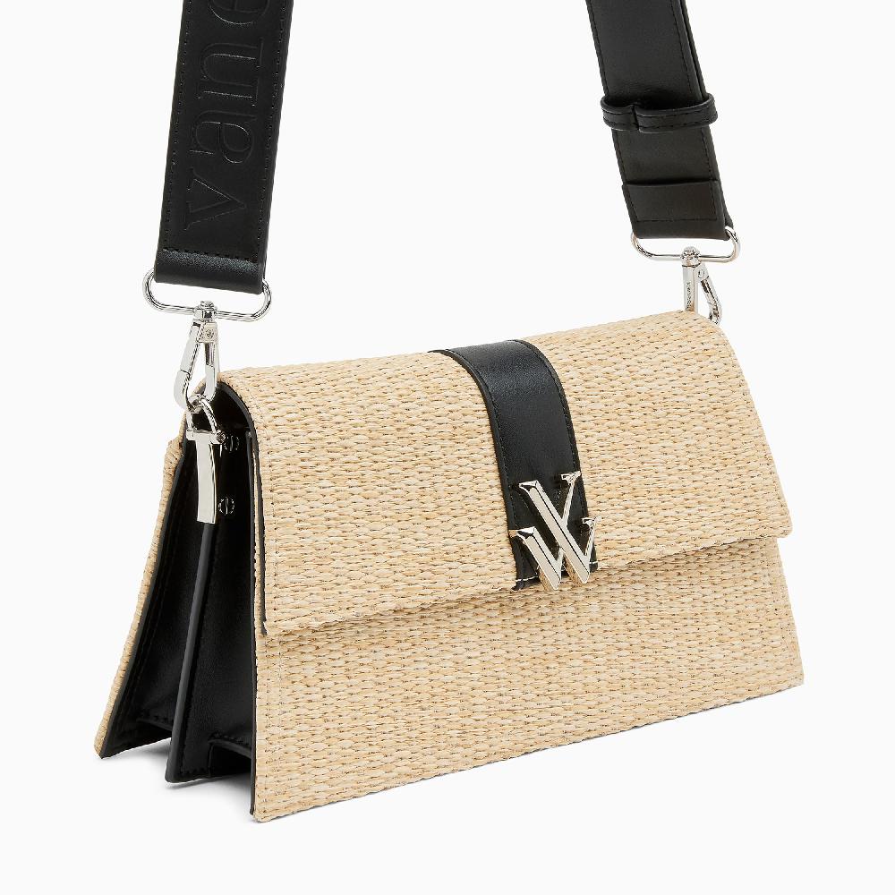 Vanessa Wu Sac Dalila Noir En Raphia