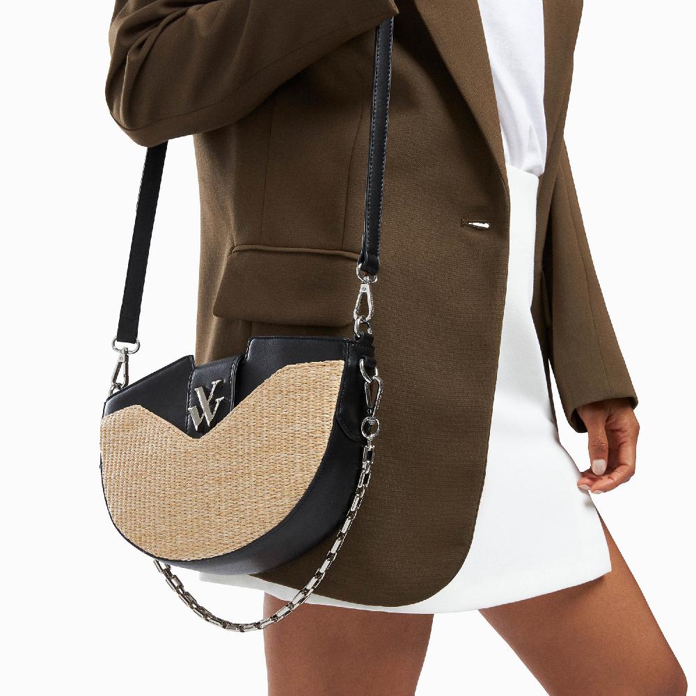 Vanessa Wu Sac Demi-lune Johanna Noir