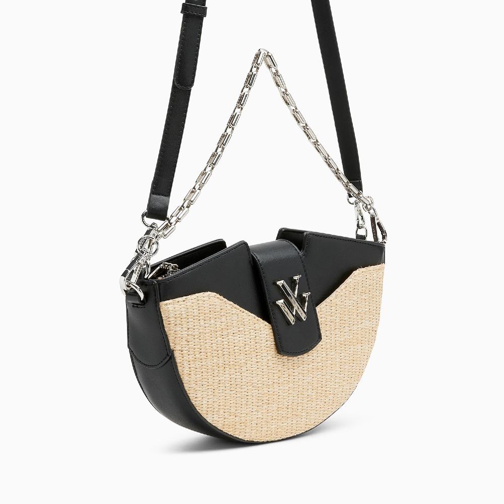 Vanessa Wu Sac Demi-lune Johanna Noir